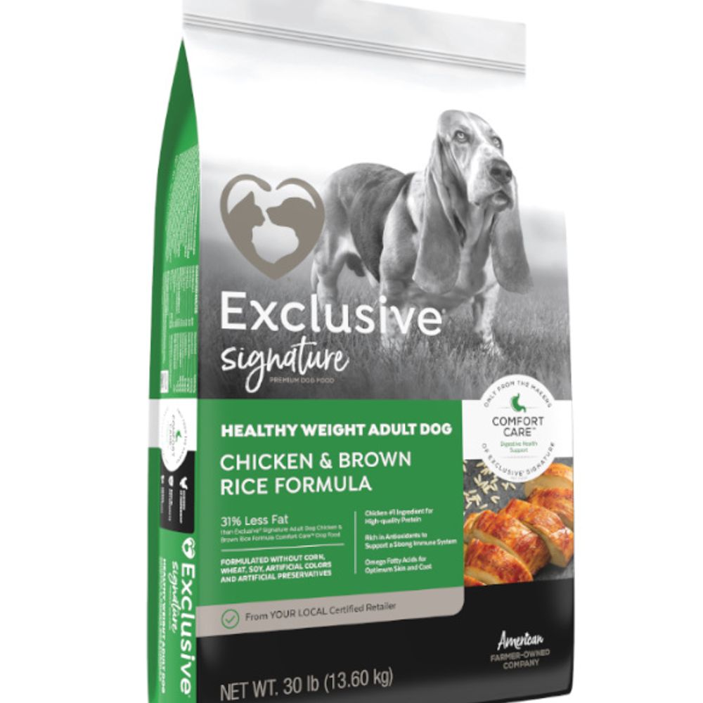 Exclusive, Signature Chicken & Brown Rice Healthy Weight Adult Dog Food