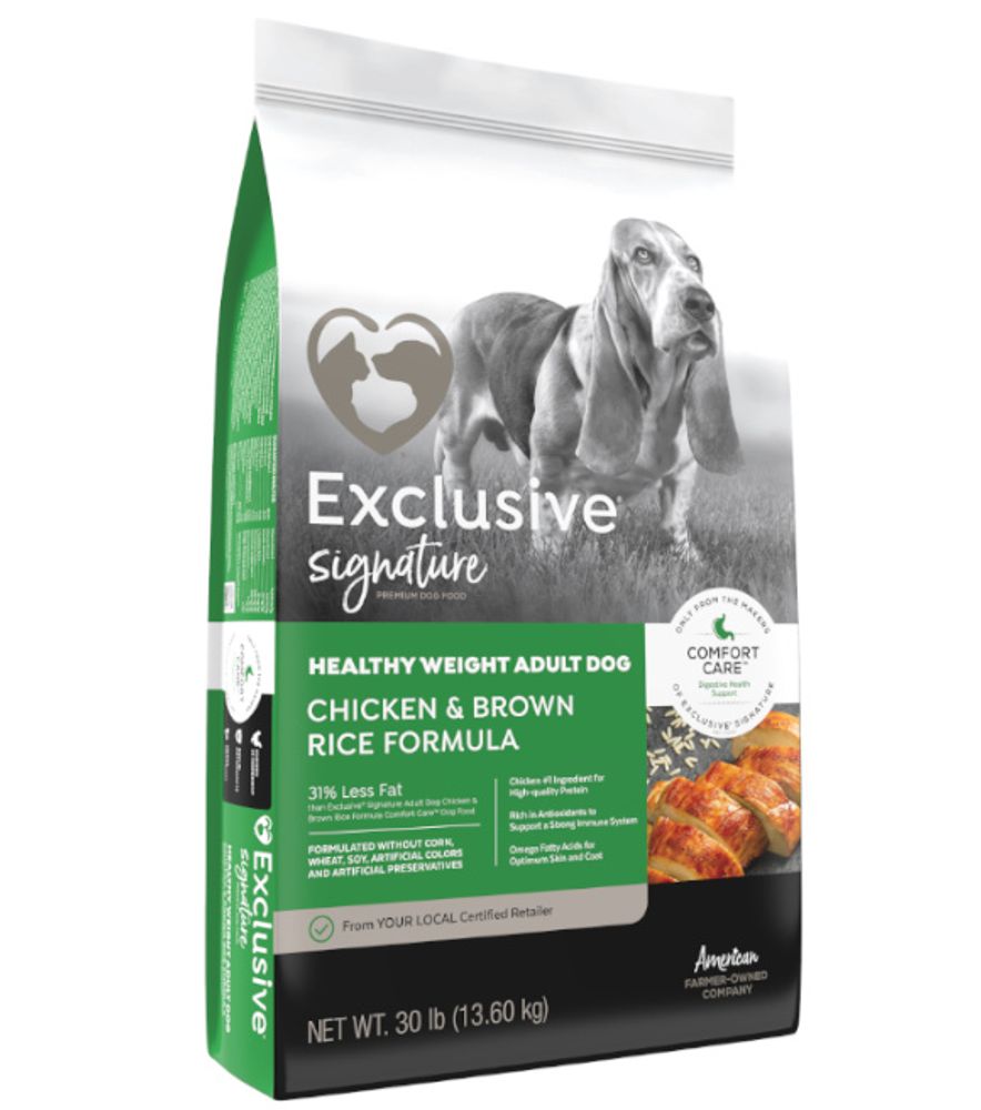 Exclusive, Signature Chicken & Brown Rice Healthy Weight Adult Dog Food