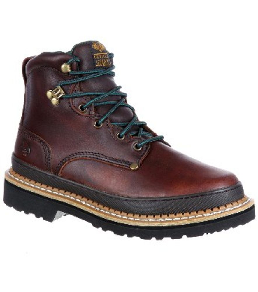 Georgia Boot, Men's 6" Giant Lace-Up Work Boot Brown, G6274