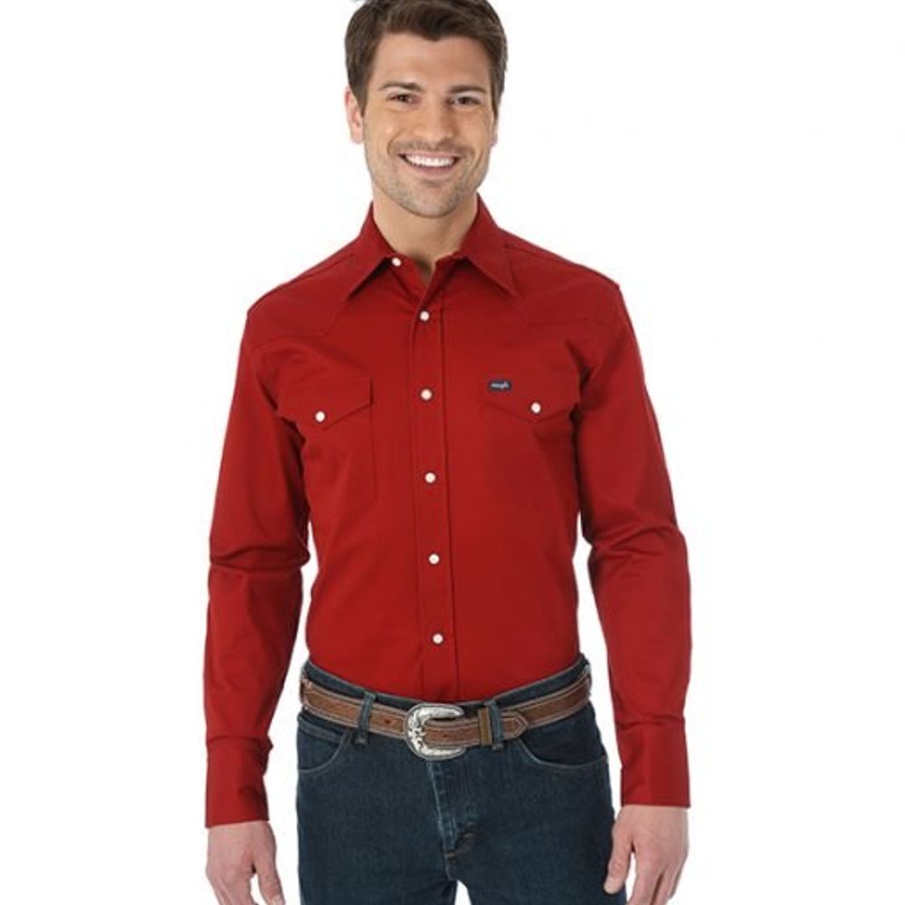 Wrangler Men's Premium Performance Advanced Comfort Cowboy Cut Shirt, MACW0