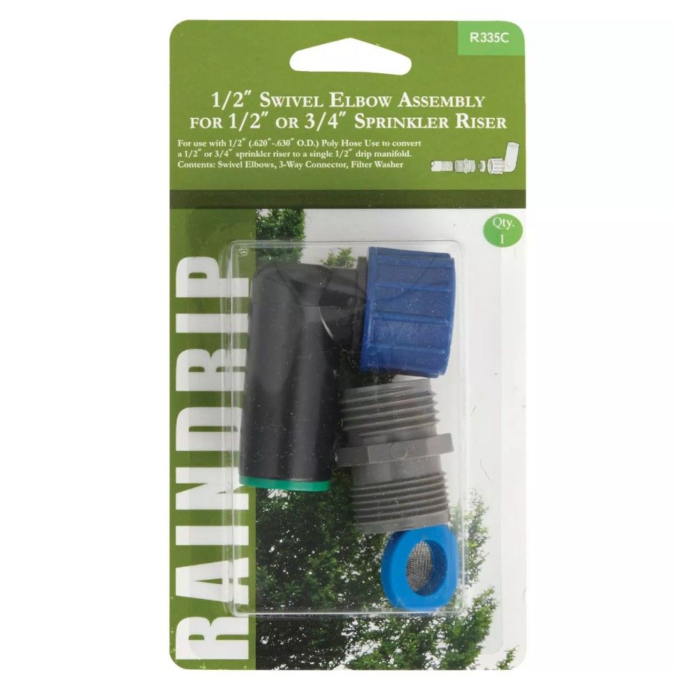 Raindrip, Swivel Elbow Assembly For Sprinkler Risers