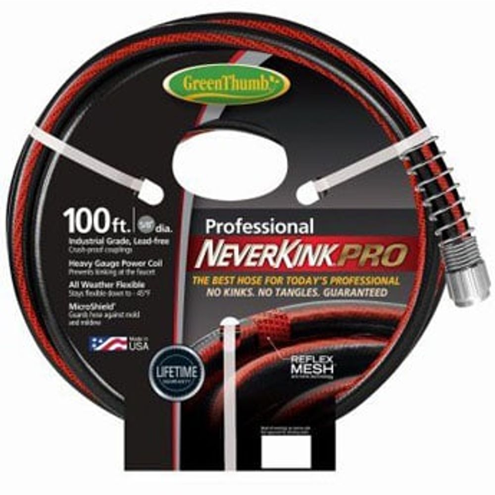 Green Thumb, NeverKink Commercial Duty Garden Hose, 5/8" x 100'