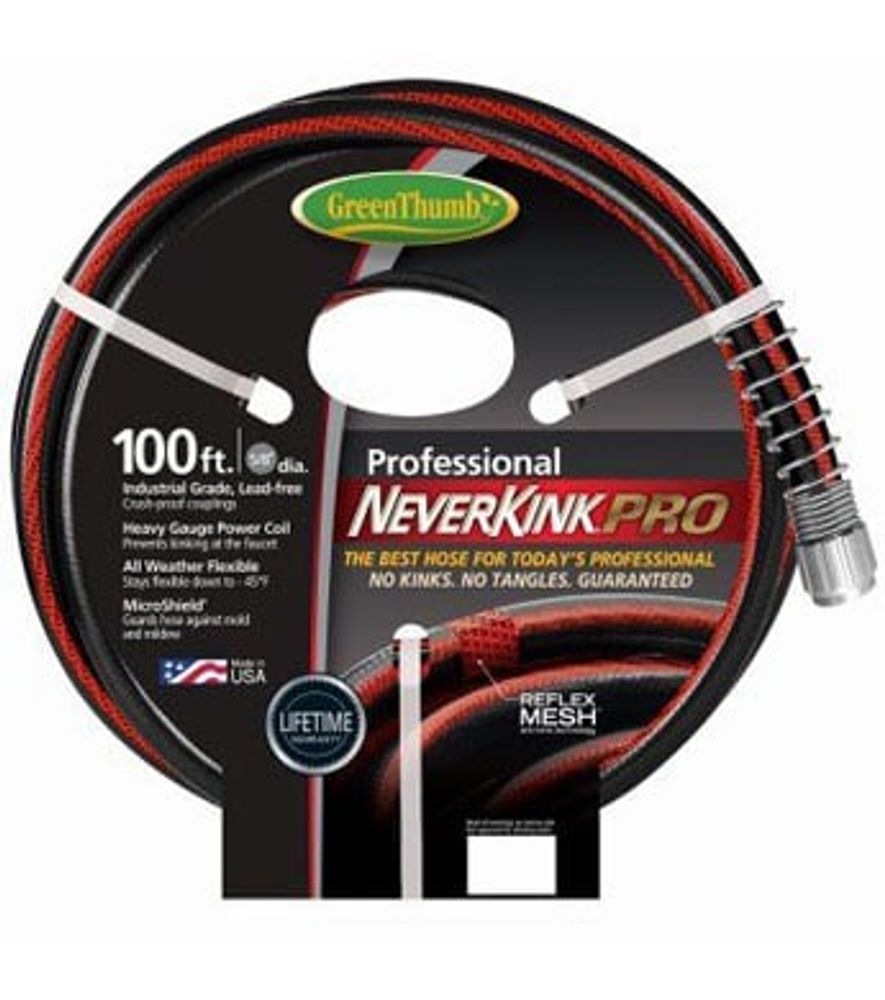 Green Thumb, NeverKink Commercial Duty Garden Hose, 5/8" x 100'