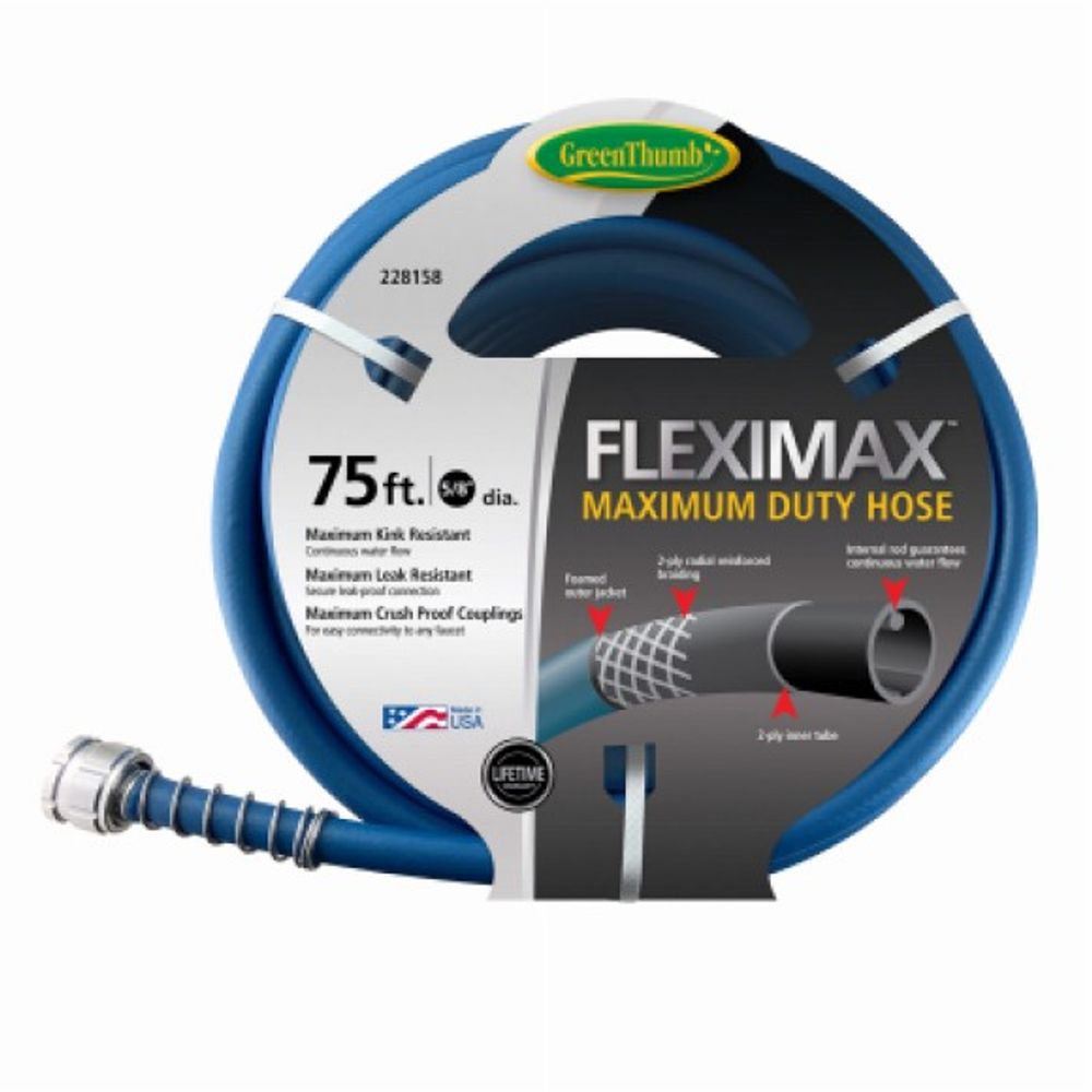Green Thumb, FLEXIMAX Maximum Duty Garden Hose, 5/8" x 75'