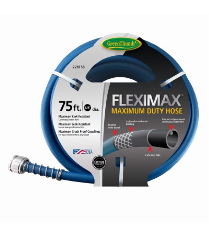 Green Thumb, FLEXIMAX Maximum Duty Garden Hose, 5/8" x 75'