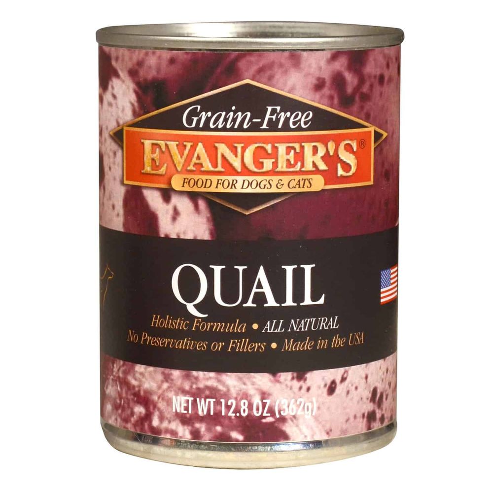 Evanger's, Grain Free Quail Canned Dog Food, 12.8 oz