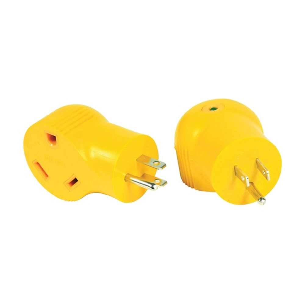 CAMCO 55325 Power Grip Adapter, 30 A Female, 15 A Male, 125 V, Male, Female