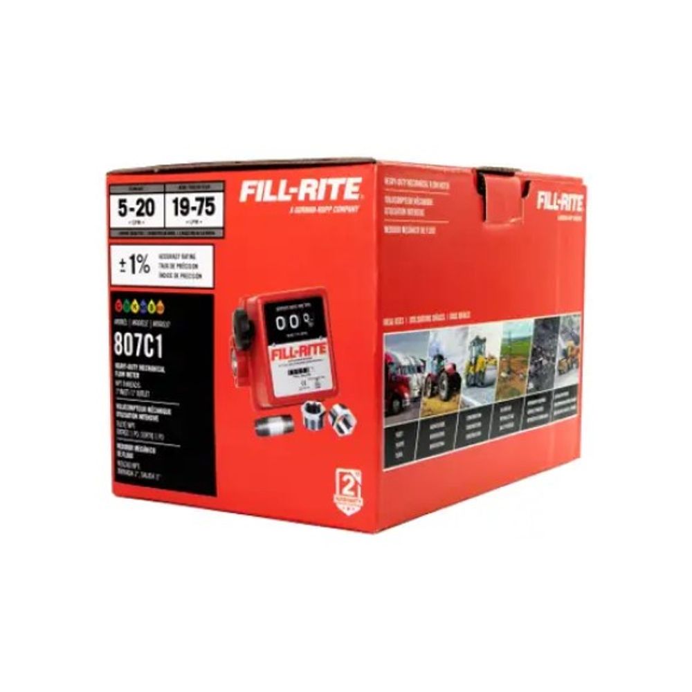 FILL-RITE, 5-20 GPM 3-Digit Mechanical Fuel Transfer Meter
